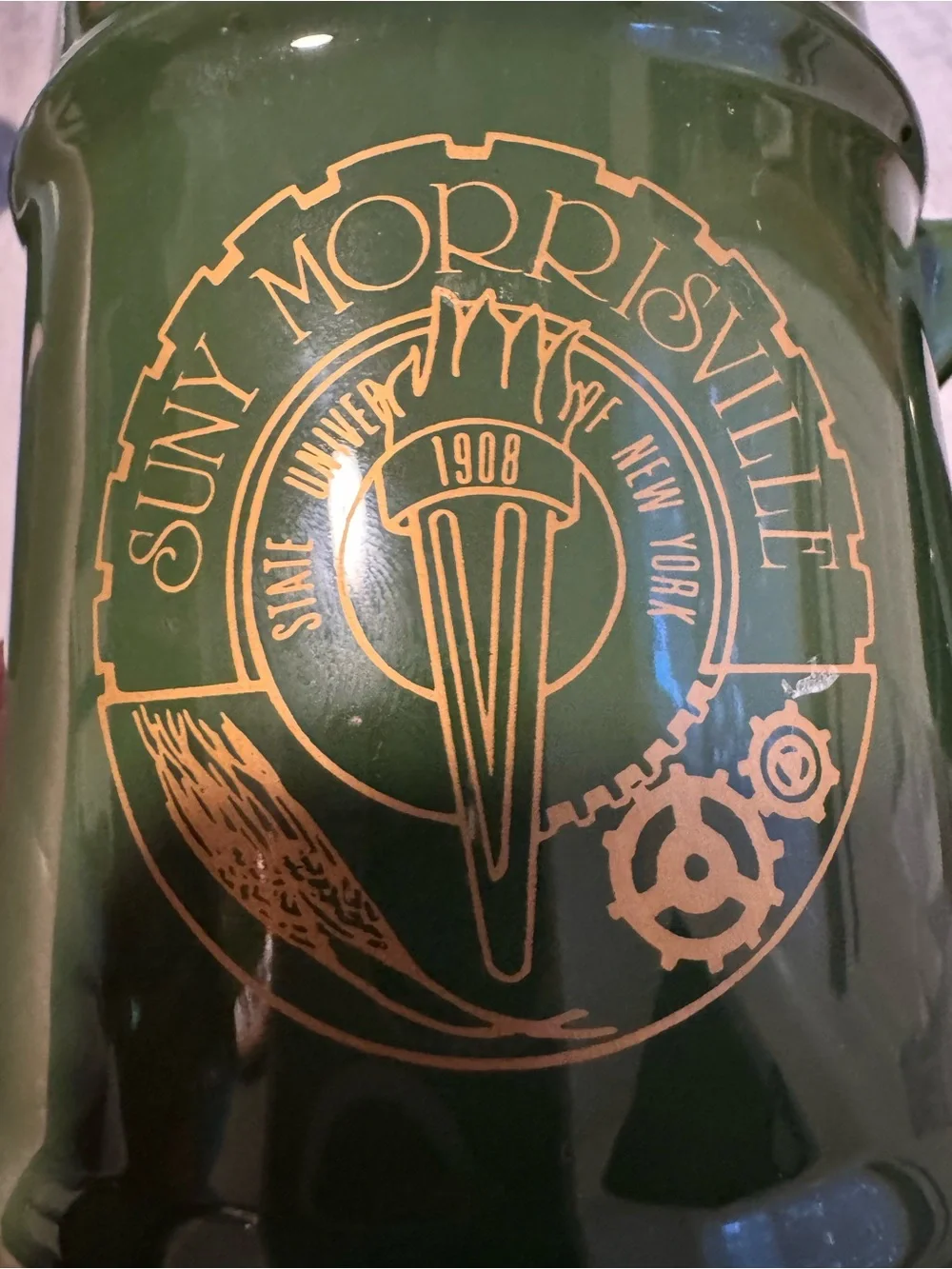 Vtg 90’s SUNY Morrisville Ceramic Large Beer Stein Set College Mugs USA RARE!